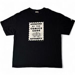 RETRO COMICS CODE AUTHORITY BLACK 2008 TEE XL